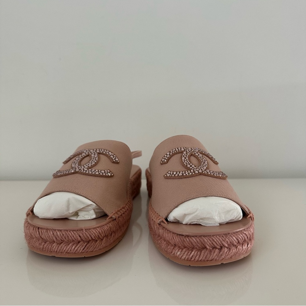 Chanel Women's Pink Espadrille Sandals - Picture 7 of 10